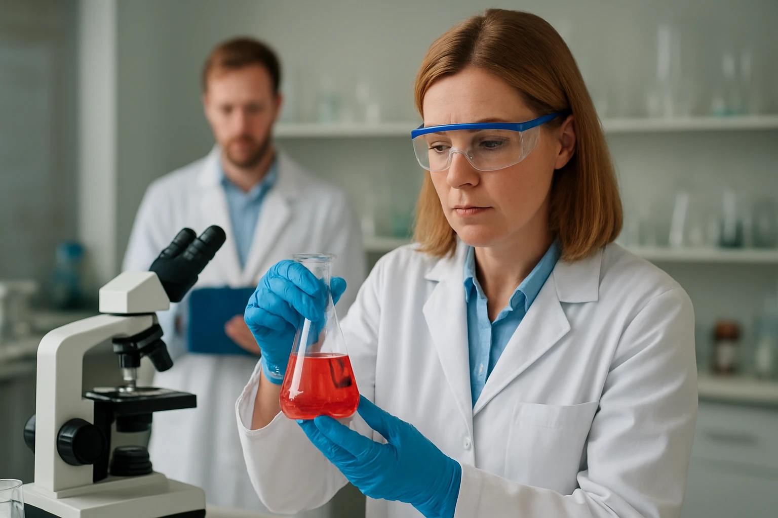 A lepárlás folyamata: magyarázat és ipari felhasználásai Kémiai kísérlet laboratóriumban lepárlás során.