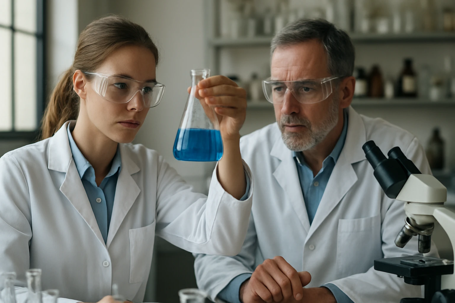 Mangán(III) vegyületek: típusok, jellemzők és kémiai reakcióik Két kutató laboratóriumban mangán(III) vegyületek vizsgálata közben.