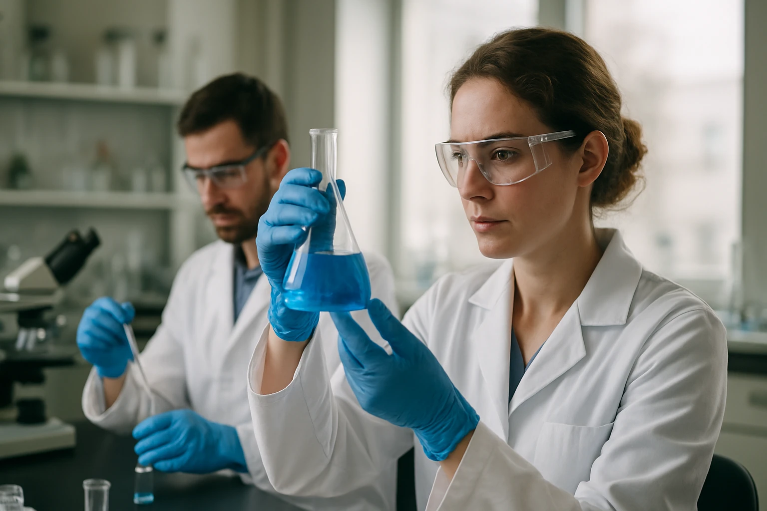 Laboratóriumi kísérlet kémiai vegyületekkel, melitrioz és raffinóz kutatása