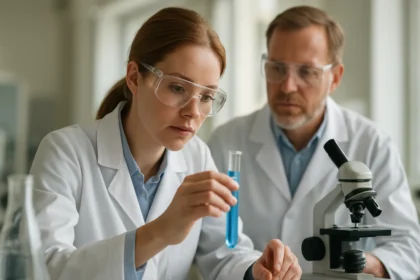 Kémiai kísérlet hidridekkel laboratóriumban