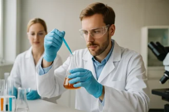 Laboratóriumi kísérlet során hafnium vizsgálata