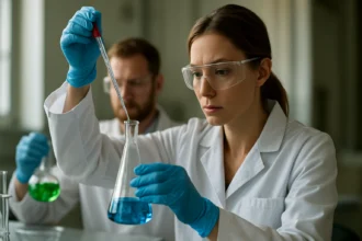 Laboratóriumi kísérlet a hiposzulfitokkal