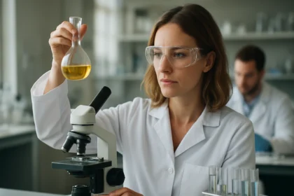 Kémiai laboratóriumi munka izolektronosság felfedezésében.