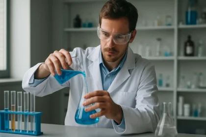 Kémikus, aki jodoformot vizsgál organikus oldószerekben.