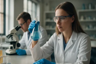 Laboratóriumi kísérlet hasadásos nyomelemzéshez kapcsolódóan