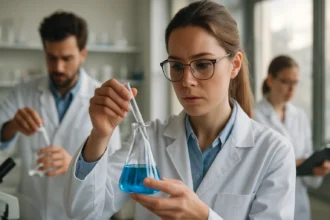 Kémiai kísérlet laboratóriumban kalixarének vizsgálatához