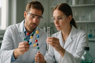 Két kutató a Határpálya-elmélet keretein belül dolgozik.