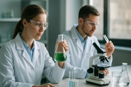 Két kutató laboratóriumi kísérletek során kalixárénnal