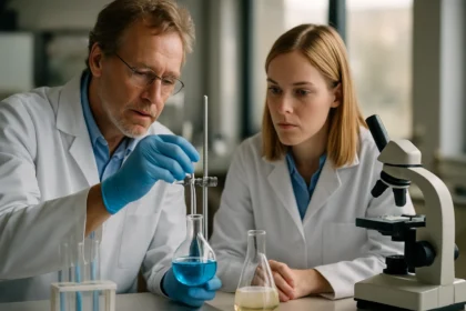 Laboratóriumi kísérlet karbonil-fluoriddal