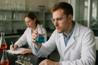 Laboratóriumi kutatás kristálykémiai anyagokkal