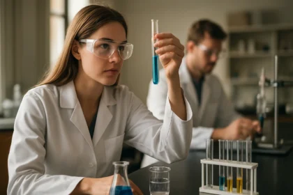 Kémikus laborban Langmuir-Blodgett filmek előállításán dolgozik.