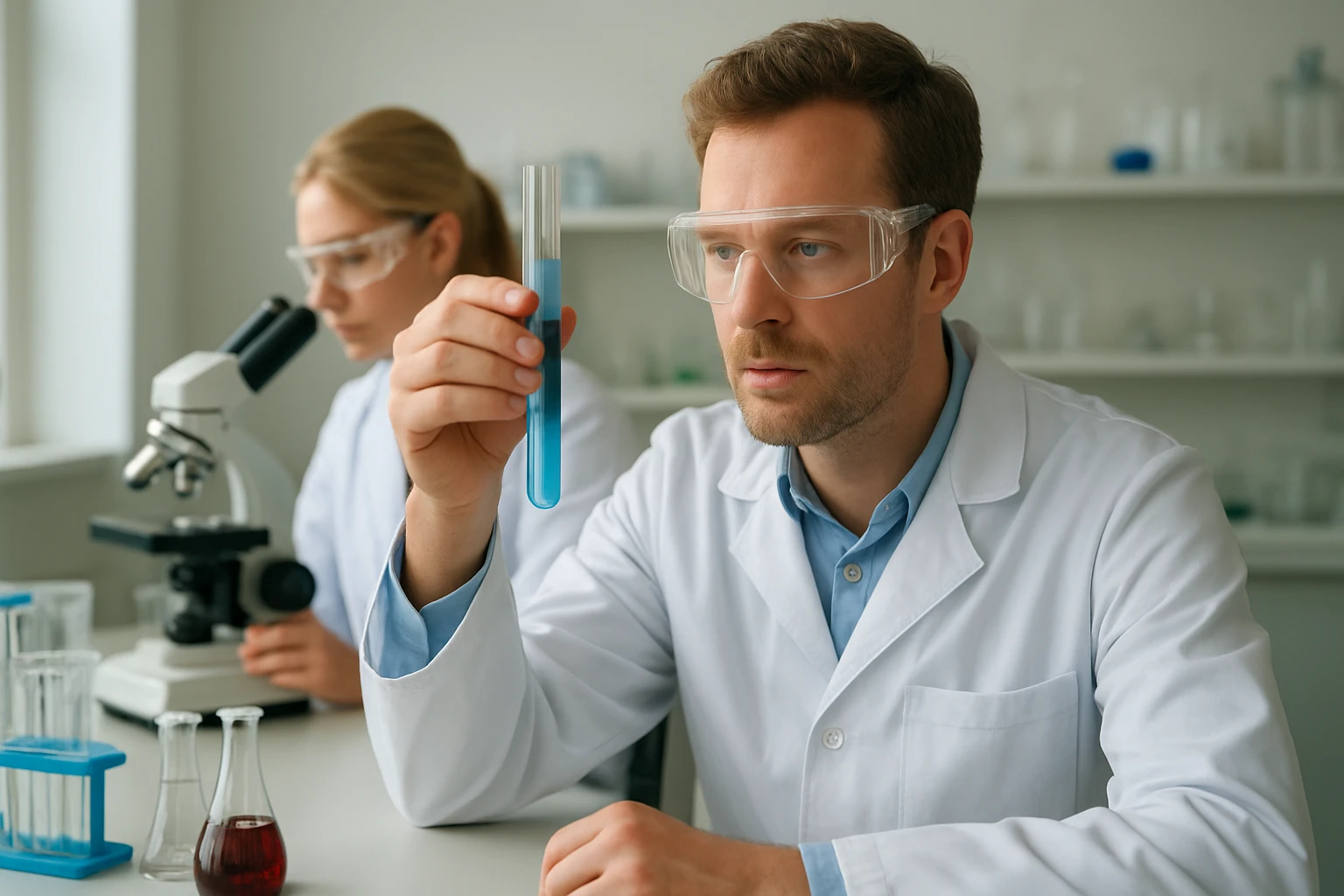 Tintasugaras nyomtatók: Az inkjet technológia működési elve Kémiai kísérlet laboratóriumban: kutatók tintakísérlete