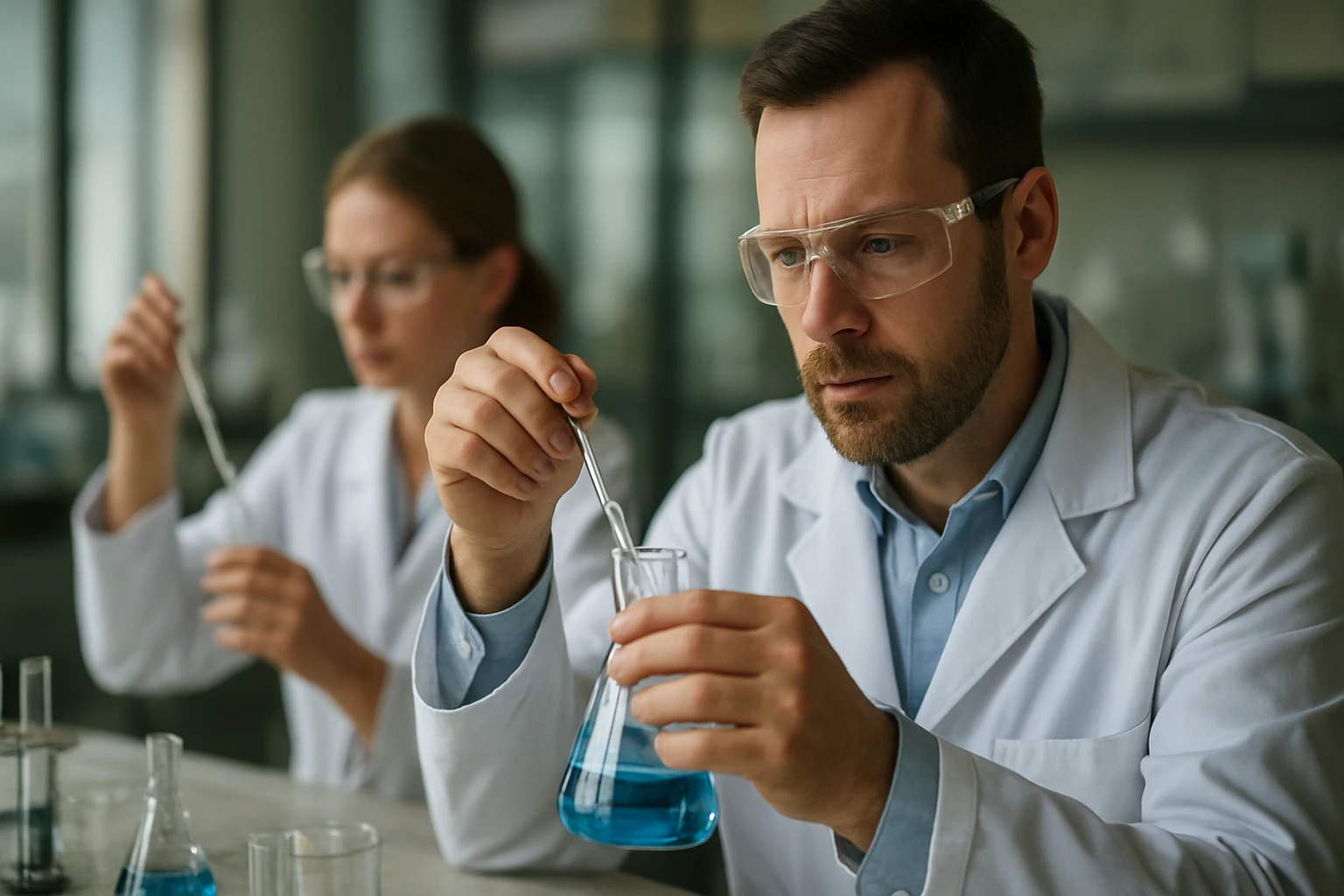 Laboratóriumi kísérlet metil-alkohollal denaturált szesszel