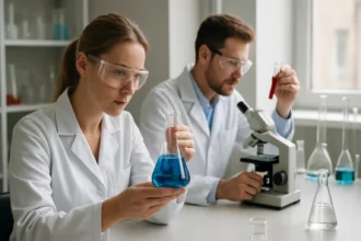 Kémiai kísérlet laboratóriumban: szilárd oldatok vizsgálata