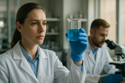 Laboratóriumi kísérlet során réz-, vas- és germánium-szulfidok vizsgálata