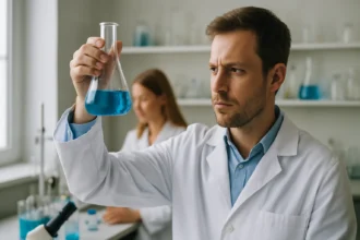 Laboratóriumi kísérlet rezorcin vegyülettel