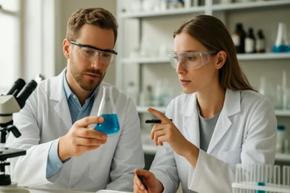 Kémiai kutató laboratóriumban szalakáli vizsgálata