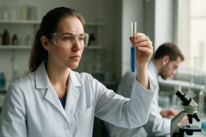 Kémikus laboratóriumban, szénsav vizsgálata