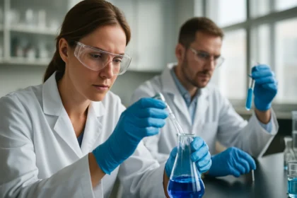 Laboratóriumi kísérlet nátrium-dihidrogén-citráttal