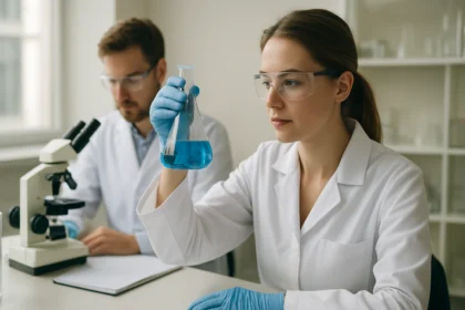 Laboratóriumi kísérlet nátrium-dihidrogén-ortofoszfáttal