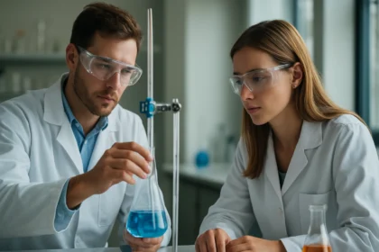 Laboratóriumi kémiai kísérlet, nátrium-orto-fenil-fenolát használata