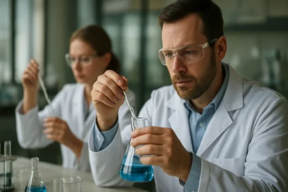 Laboratóriumi kísérlet metil-alkohollal denaturált szesszel