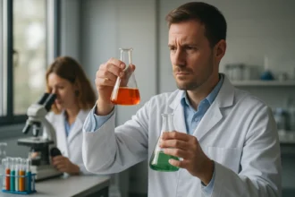 Laboratóriumi kísérlet metil-benzol és más oldószerek vizsgálatával