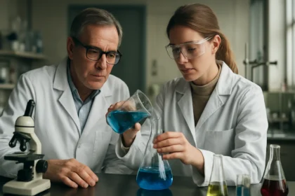 Kémiai kísérlet a pentametilén-tetrazollal laboratóriumban