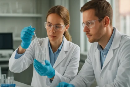 Laboratóriumi kísérlet perklóretilén és kémiai vizsgálatok során