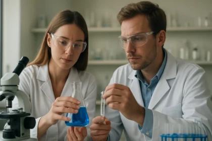 Laboratóriumi képzés n-oktanol és kémiai kísérletek során