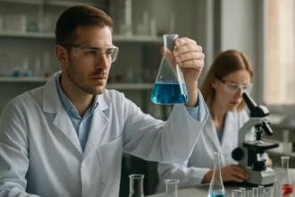 Laboratóriumi kísérlet, klórozott vegyületek elemzése