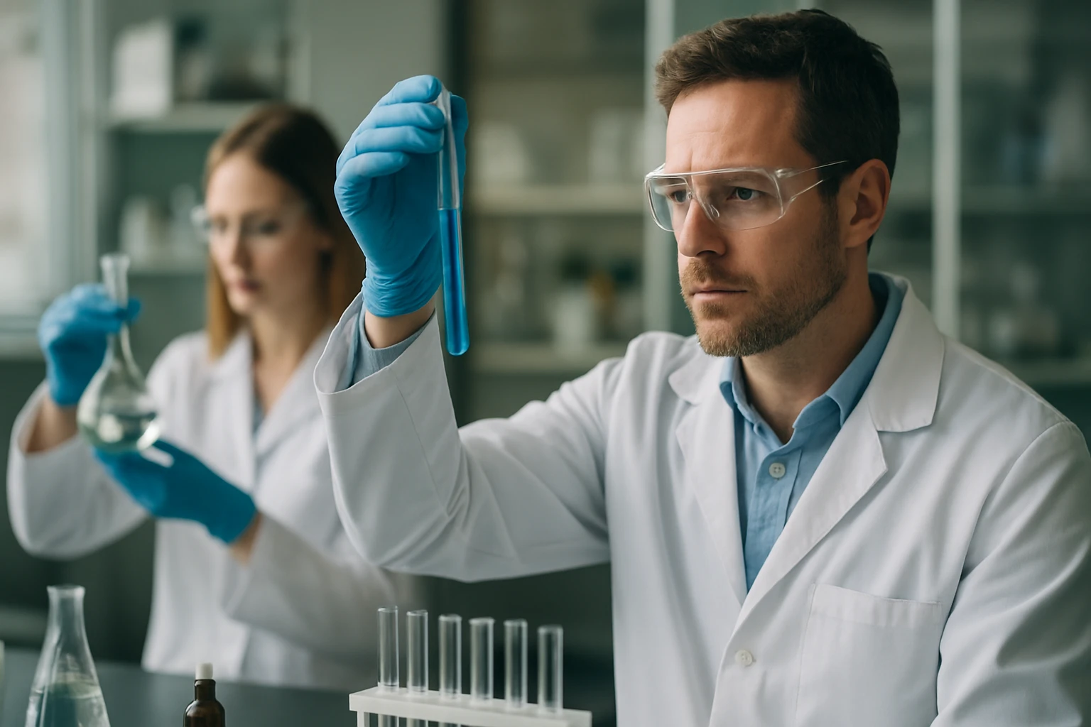 Kémiai kísérlet oxidációs fok vizsgálatával laboratóriumban