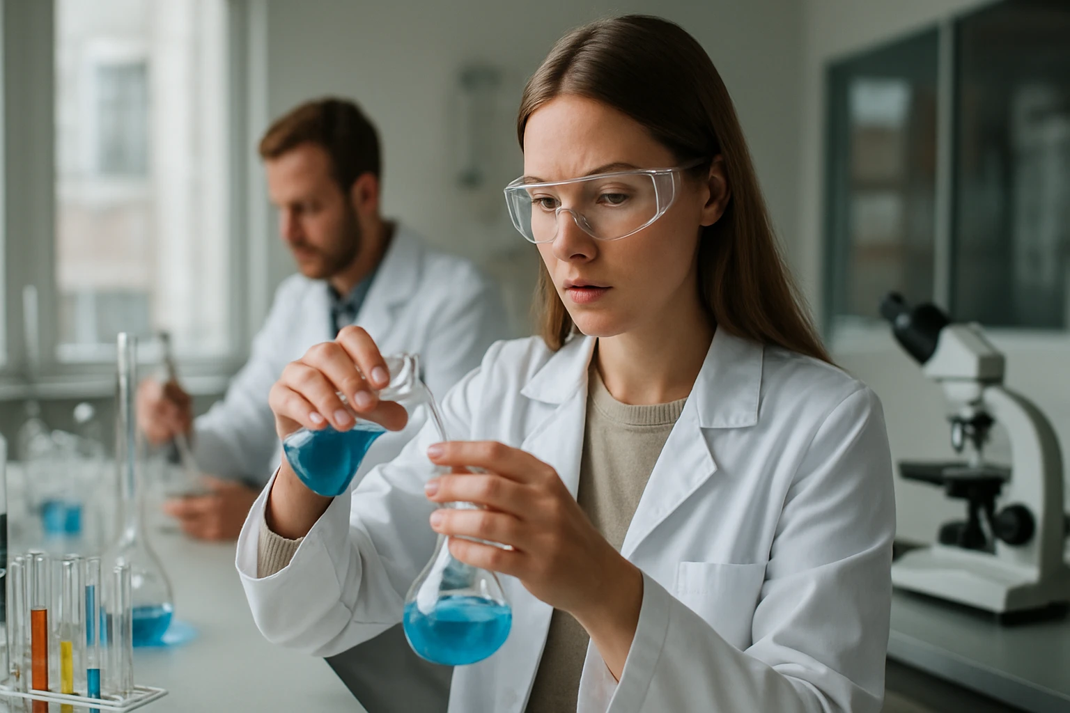 Kémiai kísérlet során para-xilol előállításához használt anyagok