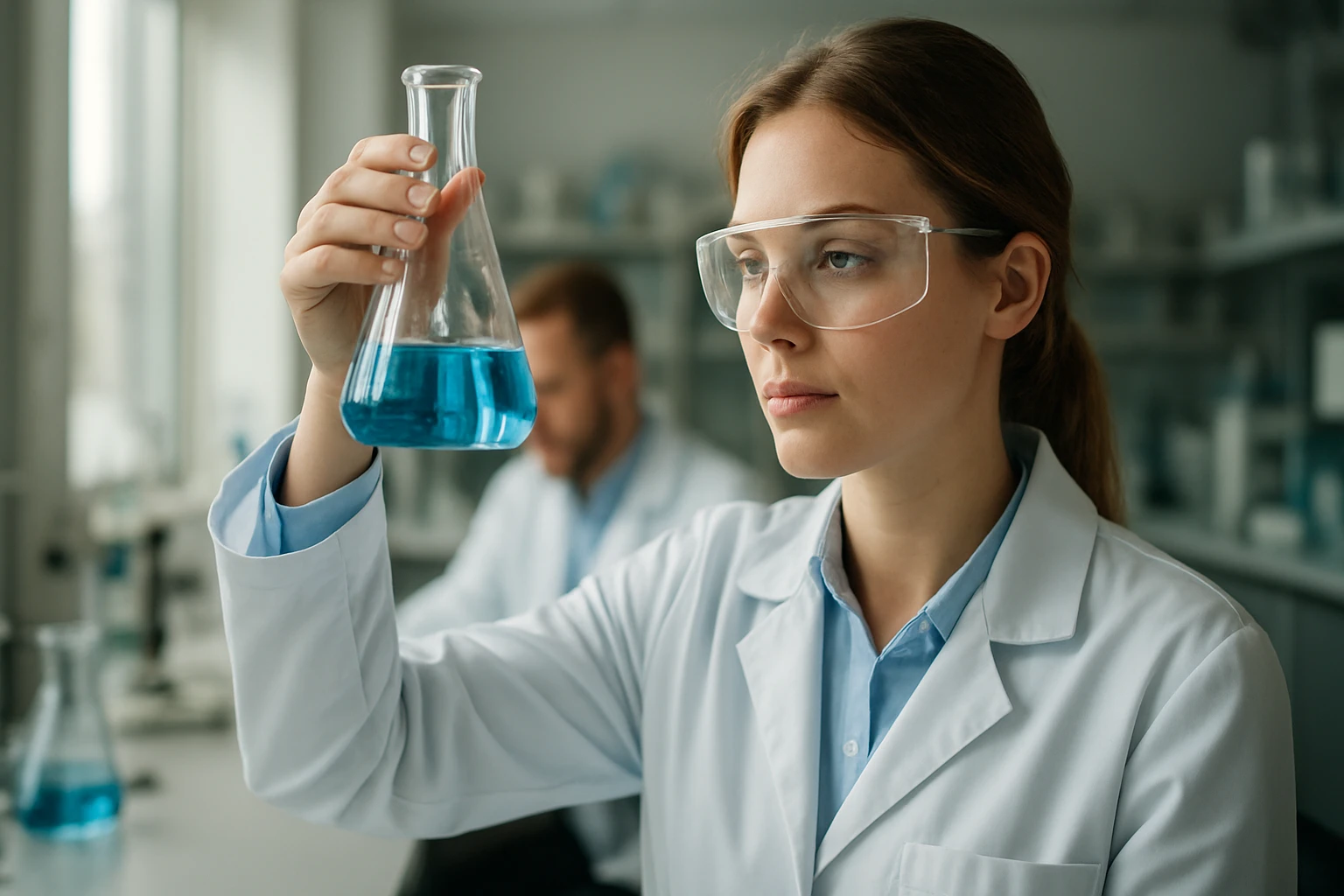 Kémikus polivinil-acetátról szóló kísérletezés közben