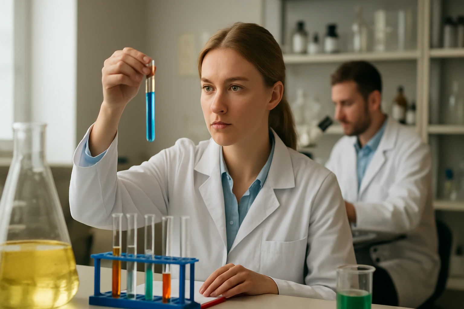 Laboratóriumi kísérlet PVC anyagok tesztelésére