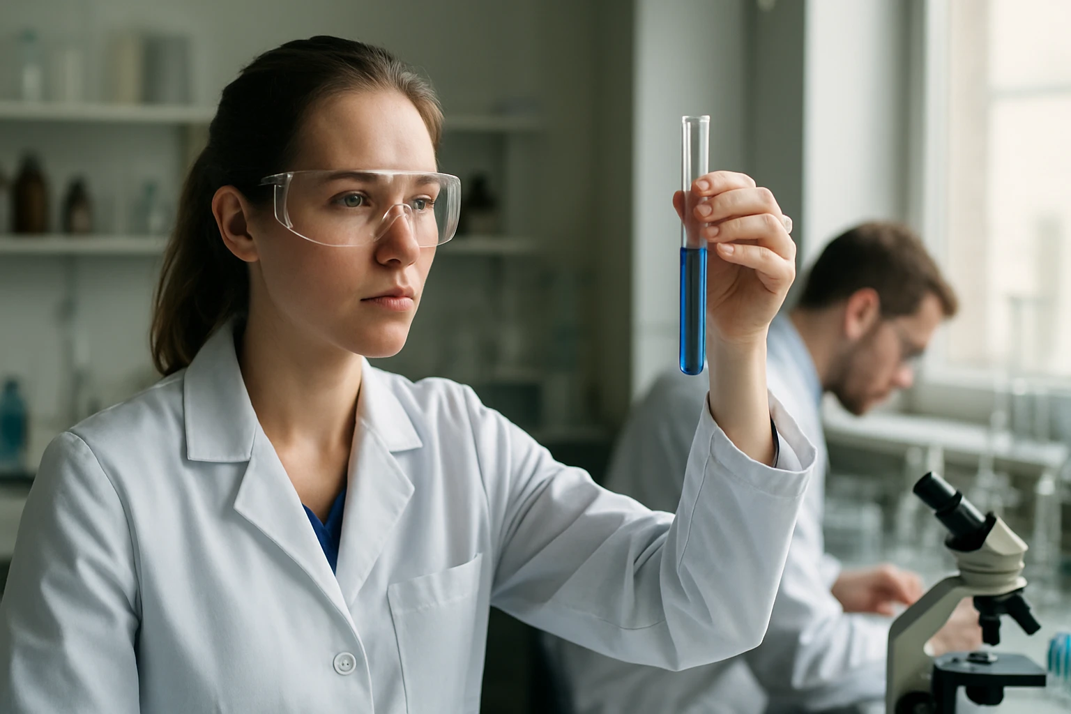 Kémikus laboratóriumban, szénsav vizsgálata