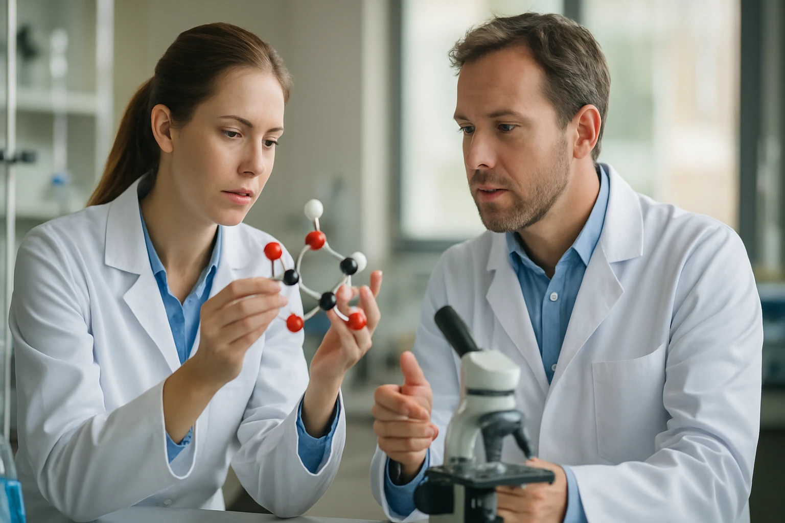 Kémiai vegyületek szubsztituensének elemzése laboratóriumban.