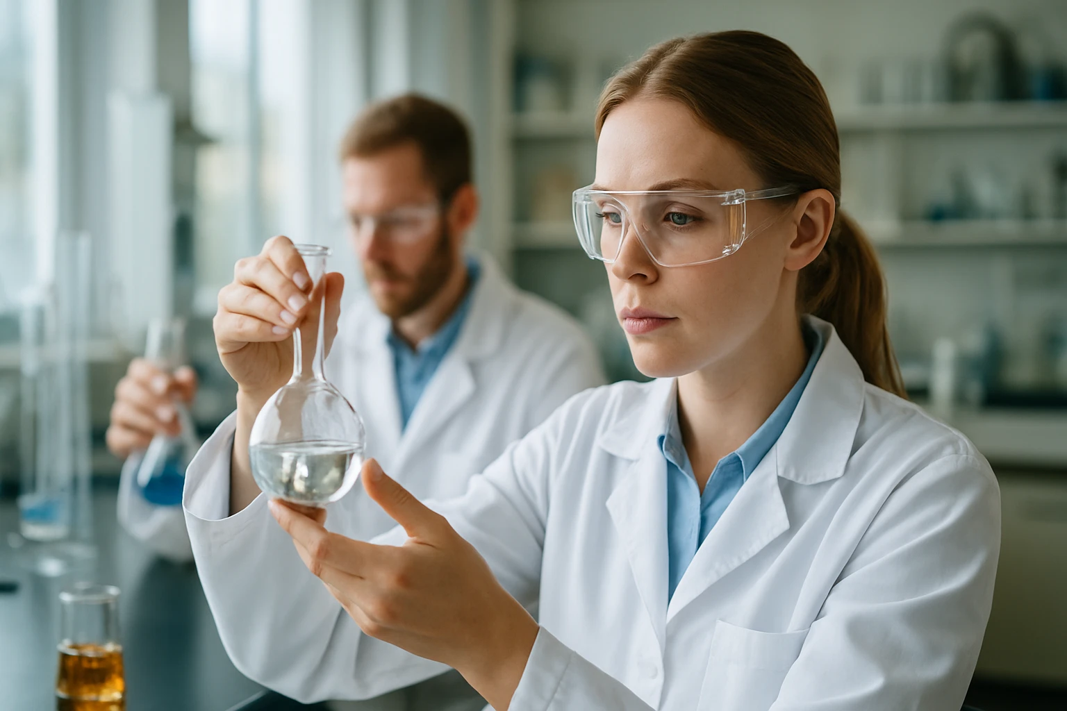 Laboratóriumi kísérlet szulfátokkal