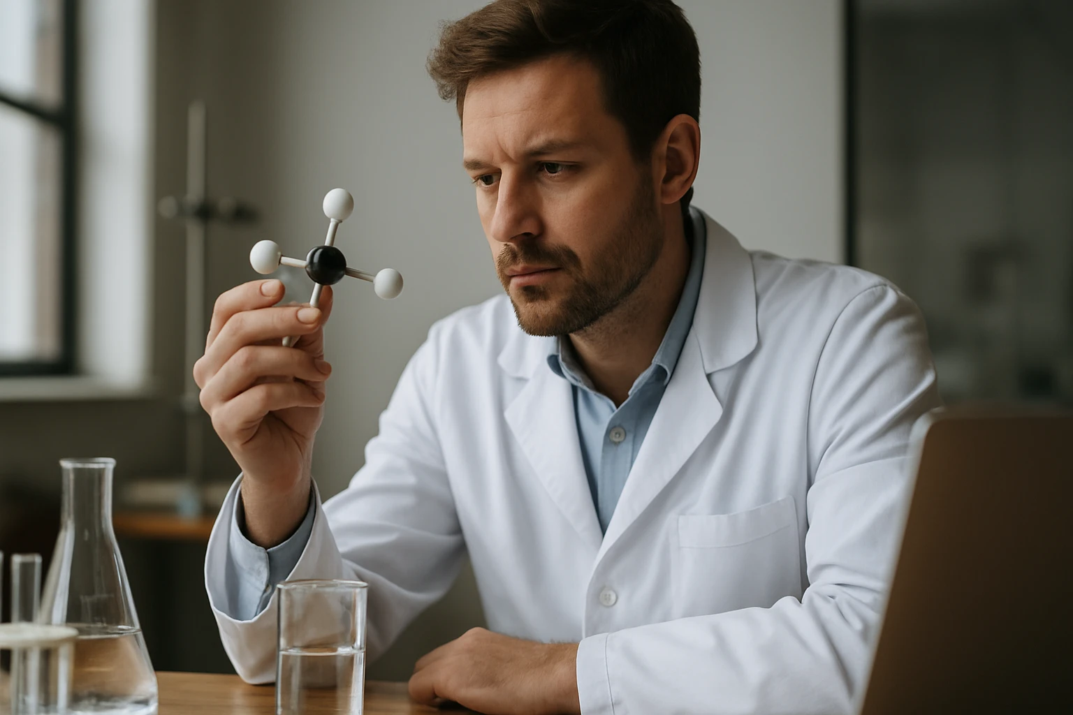 Tercier-butilalkohol molekula vizsgálata laboratóriumban