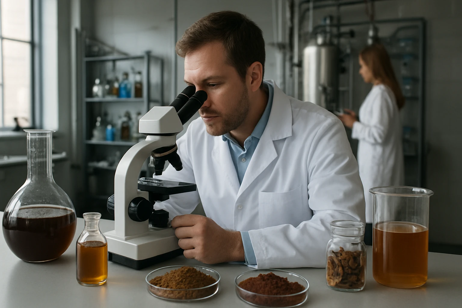 Laboratóriumi kísérlet cserzőanyagok vizsgálatára