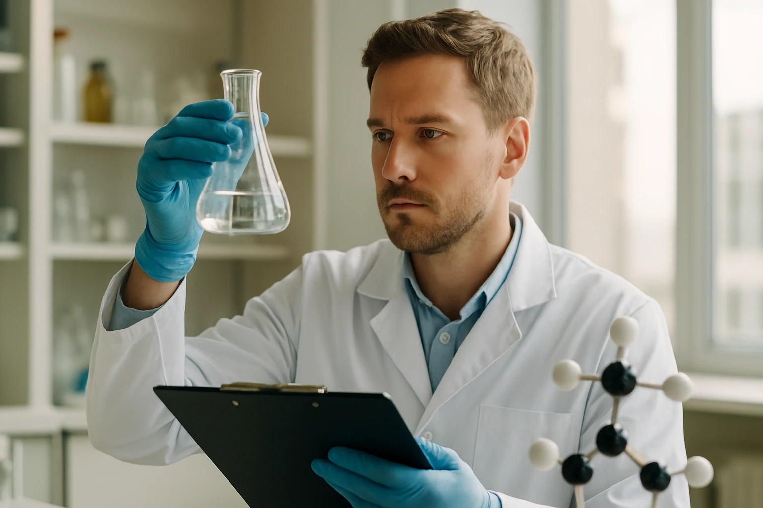 Laboratóriumi kísérlet hidroxi-benzoesav vizsgálatával