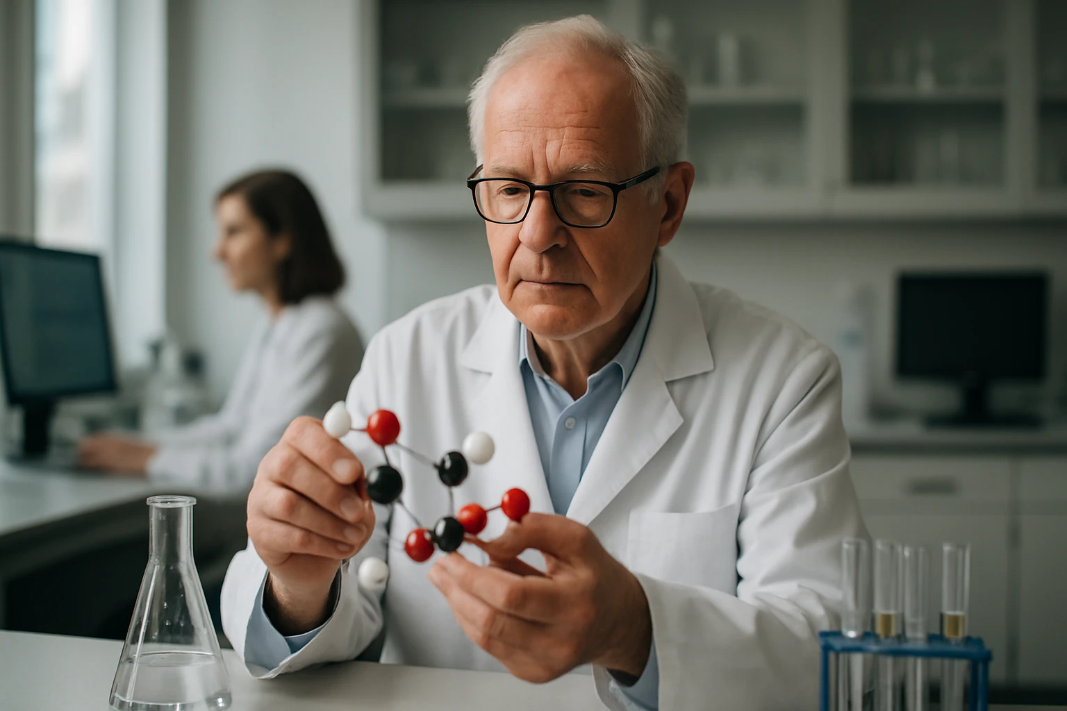 Kurt Wüthrich: Ki ő volt és miért jelentős a munkássága? Kémikus makromolekulák szerkezetét vizsgálja laboratóriumban.