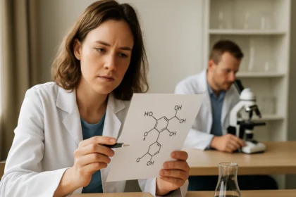 Többértékű fenolok molekulaszerkezetének elemzése a laboratóriumban.