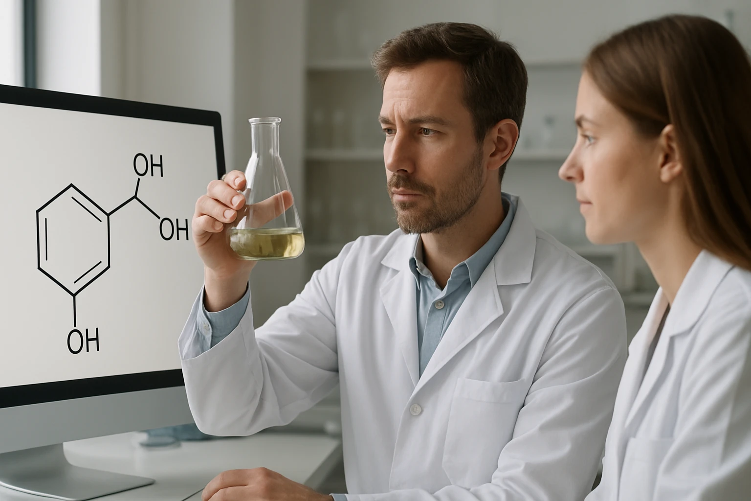 A trihidroxiciklohex-1-én-1-karboxilsav szerkezetét, felfedezését és hatásait ismertetjük: antioxidáns, fémkelátorként és gyógyszeripari segédanyagként ígéretes, továbbá ipari és kutatási alkalmazásokra is alkalmas.