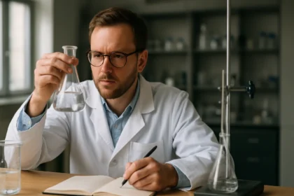 Kémikus laboratóriumban, Van't Hoff izochor egyenletet tanulmányozza