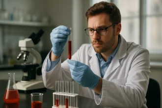 Kutató vegyületek vizsgálata kémiai laboratóriumban