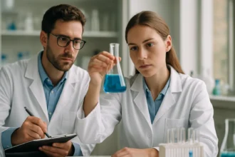 Kémiai felfedezés a laboratóriumban, titrálás során