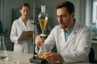 Kémiai vízelvonás folyamata laboratóriumi környezetben