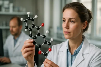 Kémikus poliglicerol-észter molekulát vizsgál