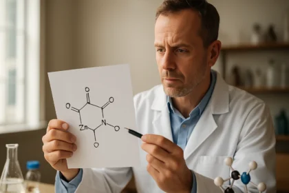 Kémikus a Zeise-só képletét vizsgálja.